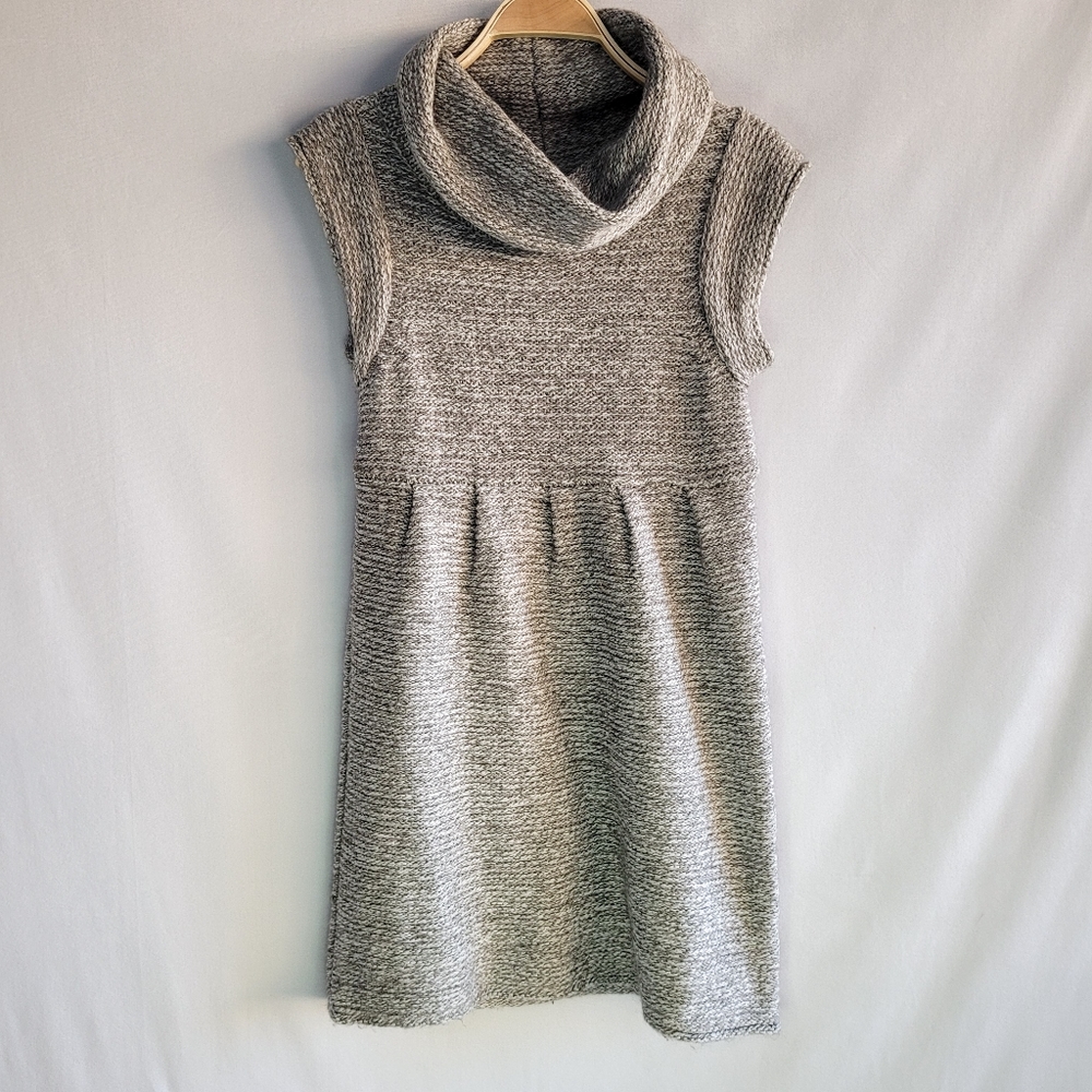 Lambswool Blend Sleeveless Turtleneck Dress Womens L